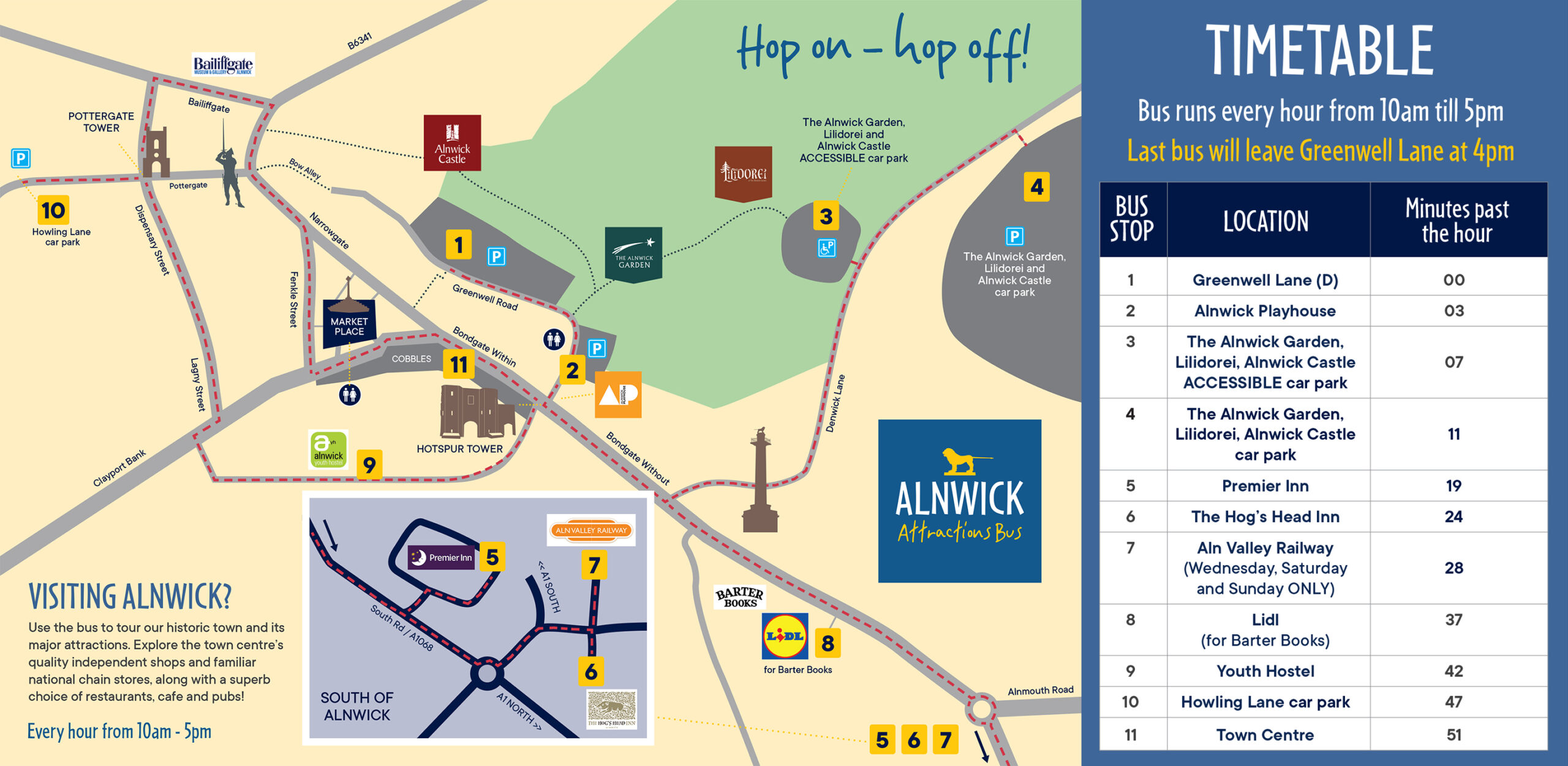 The Alnwick Garden FREE Hop On Hop Off Alnwick Attractions Bus The